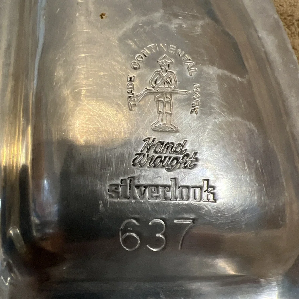 Vintage Trade Continental Mark Silverlook Hand Wrought Aluminum Divided Tray 637